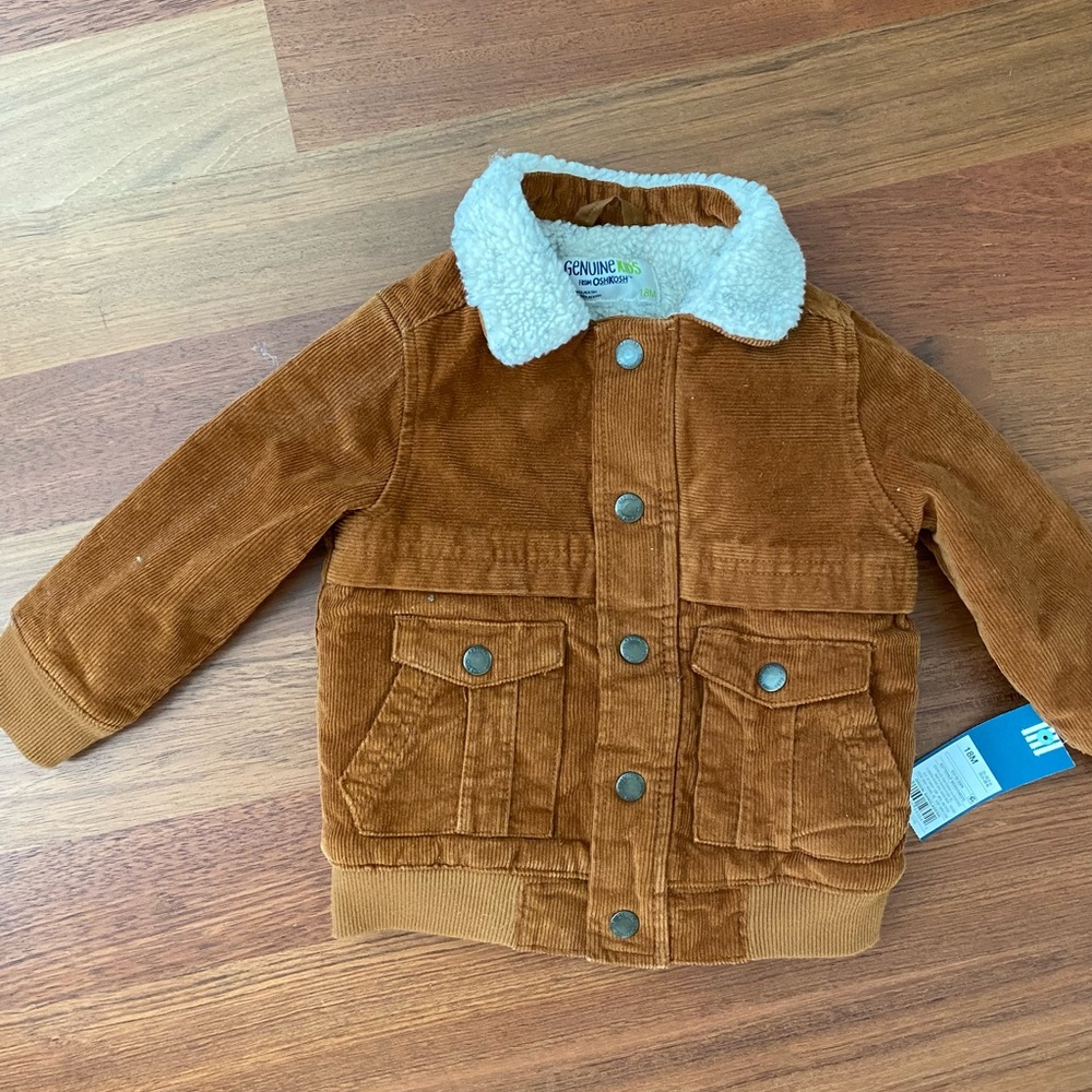 NWT Oshkosh Corduroy Sherpa Toddler Jacket